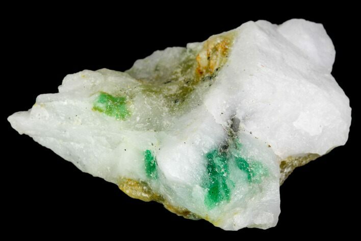 Beryl (Var Emerald) in Calcite - Khaltoru Mine, Pakistan #112066